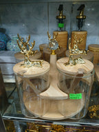 5pcs Spice Jar Set with Rotating / Moving Stand