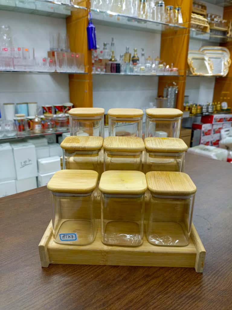 JR Glass Airtight Food Storage Canister – Multiple Sizes Clear Glass Jar with Bamboo Lid