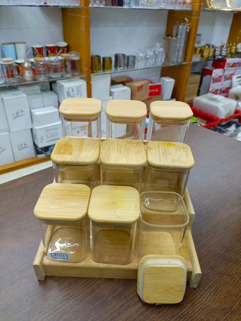 JR Glass Airtight Food Storage Canister – Multiple Sizes Clear Glass Jar with Bamboo Lid