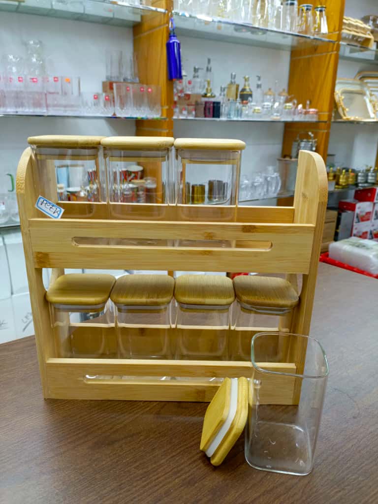 New Arrival Wooden 2 layer Spice Cabinet for Spice Jar Organizer in Kitchen Spice Rack Storage Holder Pine Wood