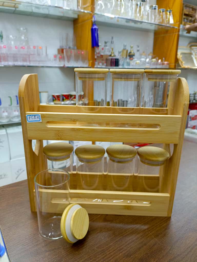 New Arrival Wooden 2 layer Spice Cabinet for Spice Jar Organizer in Kitchen Spice Rack Storage Holder Pine Wood