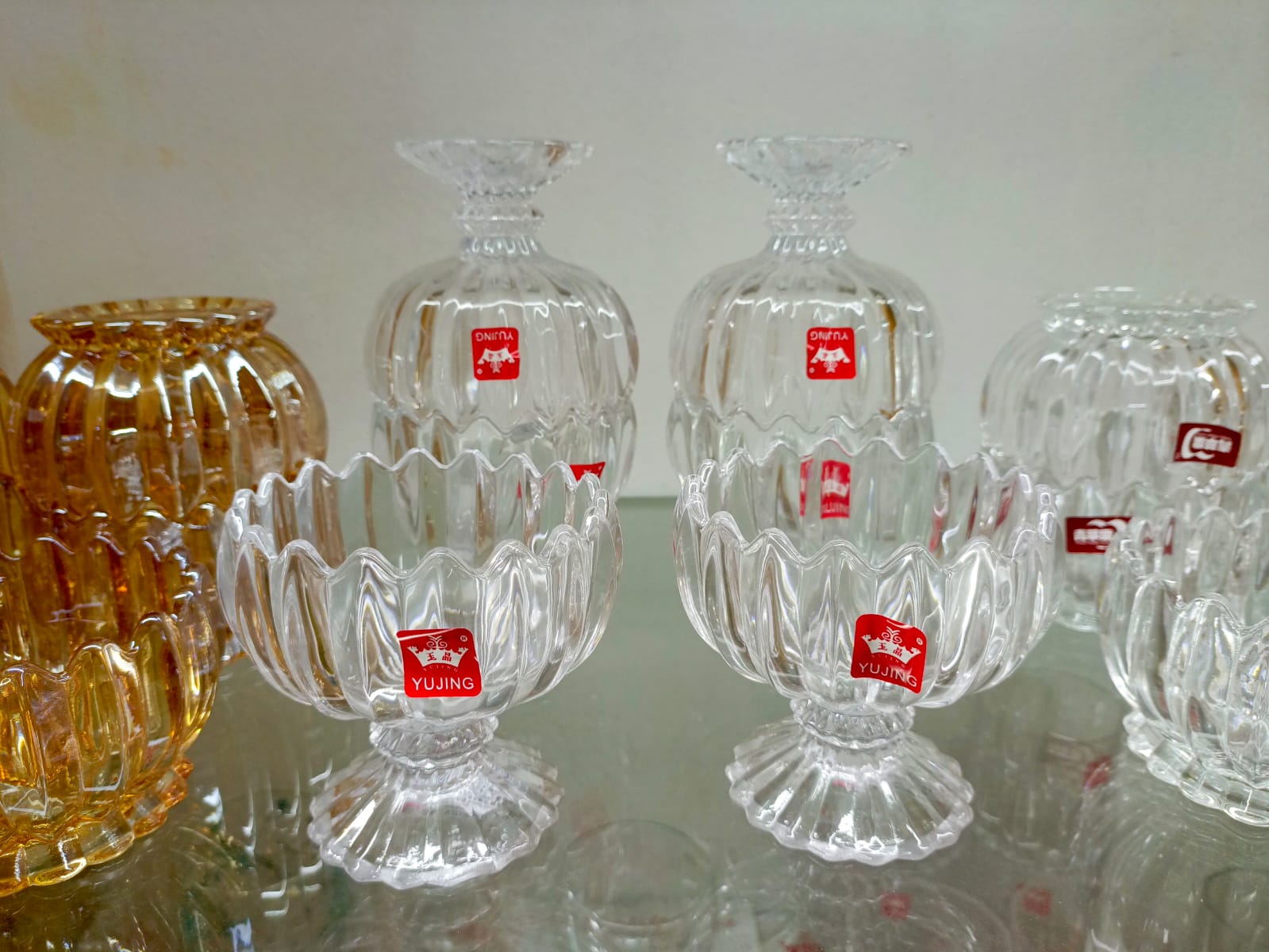 Japanese Simple Lotus Tall Glass – Creative Dessert Cup for Ice Cream, Milkshake & Fashion Desserts