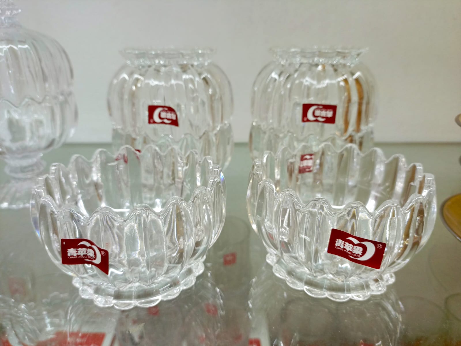 Classic Design Creative Glass Bowl Set Transparent Exquisite Tableware for Party Afternoon Tea Soup Dessert Fruit Nesting Bowl