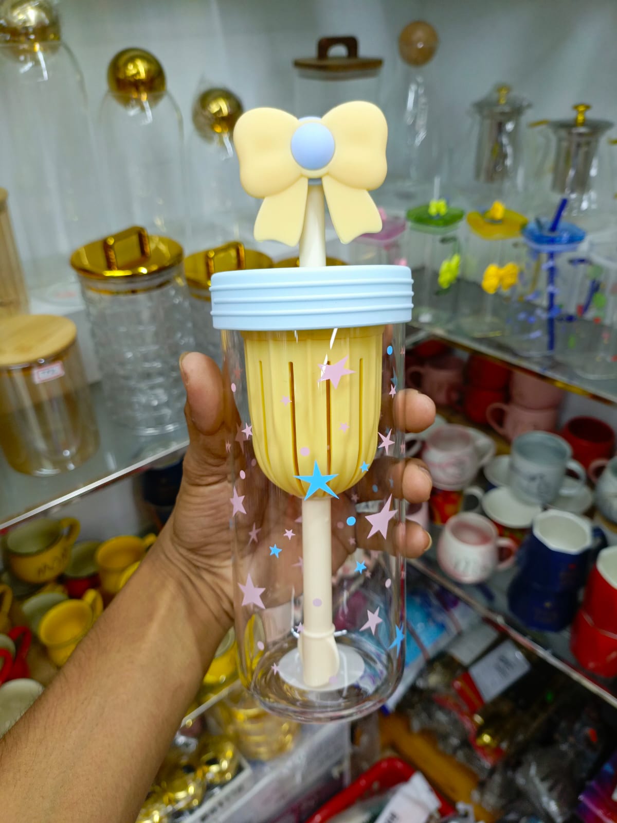 New 600ml Clear Borosilicate Glass Water Bottle with Straw &amp; Tea Filter – Custom Sport Mug