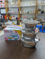 Modern Rectangle Stainless Steel 304 Bento Lunch Box with Locking Lid for Kitchen