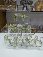 Floral Print Glass Set – 280ml (2 Pcs Drinking Glass Set)