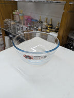 Premium High Borosilicate Glass Salad Bowl – Heat Resistant Microwave Safe Transparent Serving Bowl