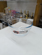 Premium High Borosilicate Glass Salad Bowl – Heat Resistant Microwave Safe Transparent Serving Bowl