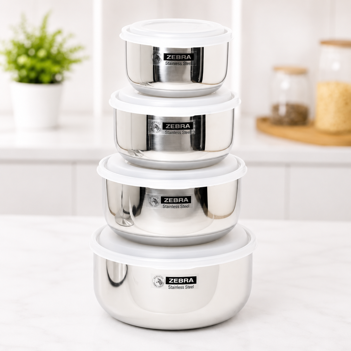4-Piece Food Storage Container Set 12cm to 18cm