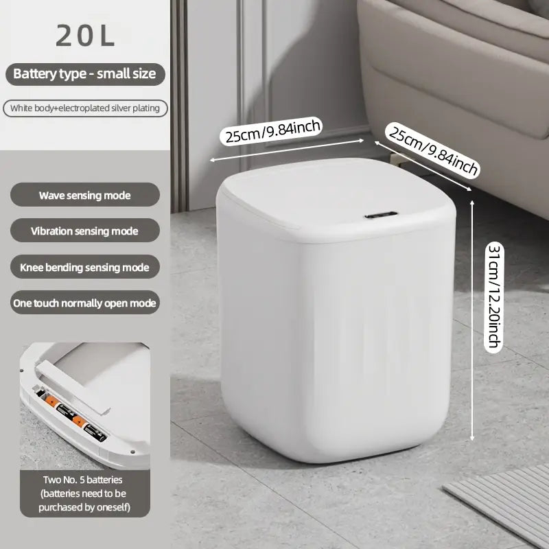 Smart Charging Bathroom Trash Can – Automatic Sensor Garbage Bin (Large Capacity)
