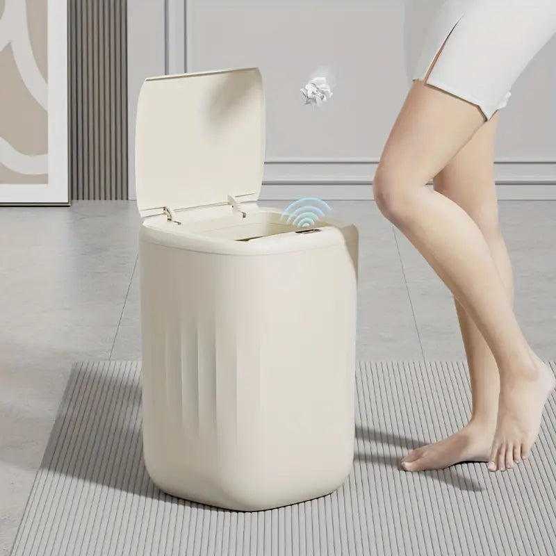 Smart Charging Bathroom Trash Can – Automatic Sensor Garbage Bin (Large Capacity)