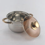 12 Pcs Stainless Steel Cookware Set with Lid