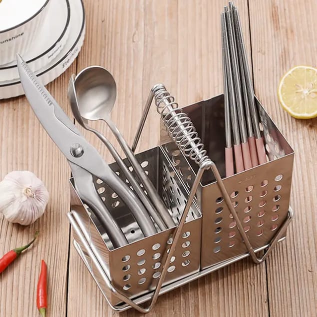 Premium Quality Stainless Steel Spoon Stand – Kitchen Cutlery Holder