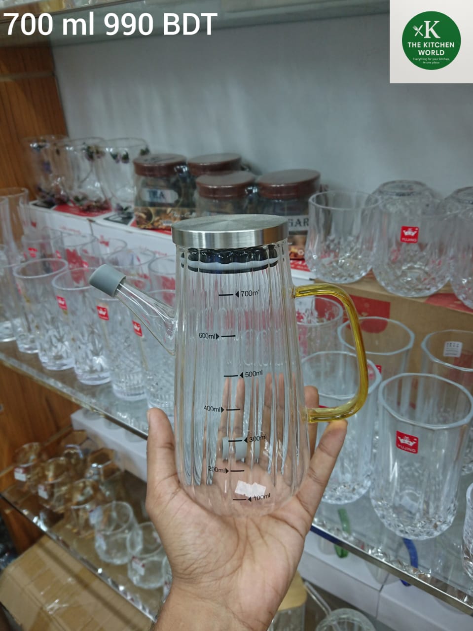 High Borosilicate Glass Vinegar &amp; Oil Bottle