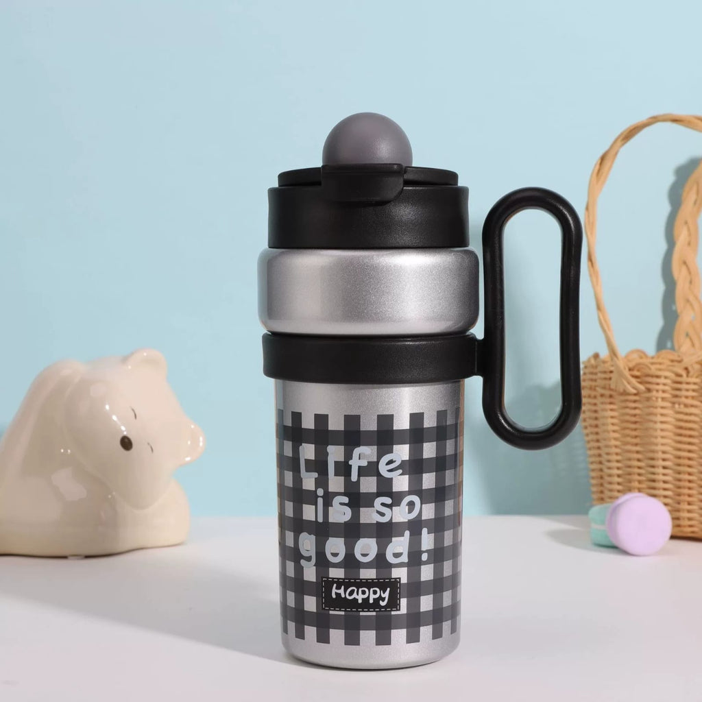 "Happy" & "Free" 900ml Vacuum Thermos - Double-Wall Insulated Stainless Steel Bottle