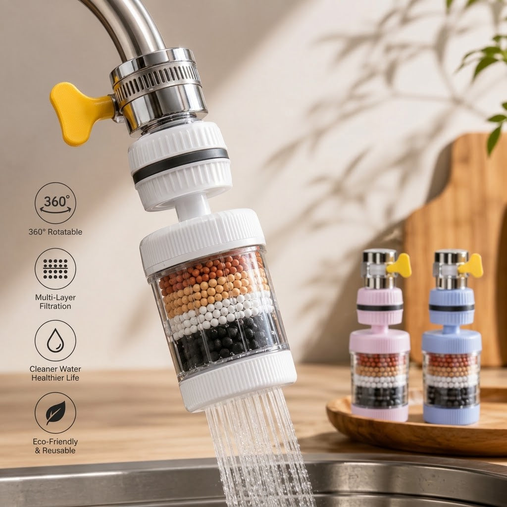 Kitchen Faucet Water Purifier with Activated Carbon Filter | Chlorine, Sediment & Impurity Water Filter