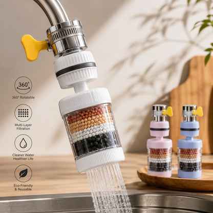 Kitchen Faucet Water Purifier with Activated Carbon Filter | Chlorine, Sediment & Impurity Water Filter