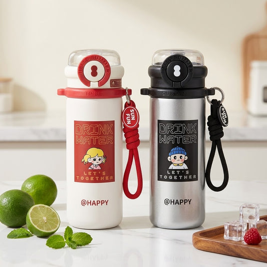500ml 304 Stainless Steel Vacuum Bottle | Double-Wall Insulated Hot & Cold Thermos Flask