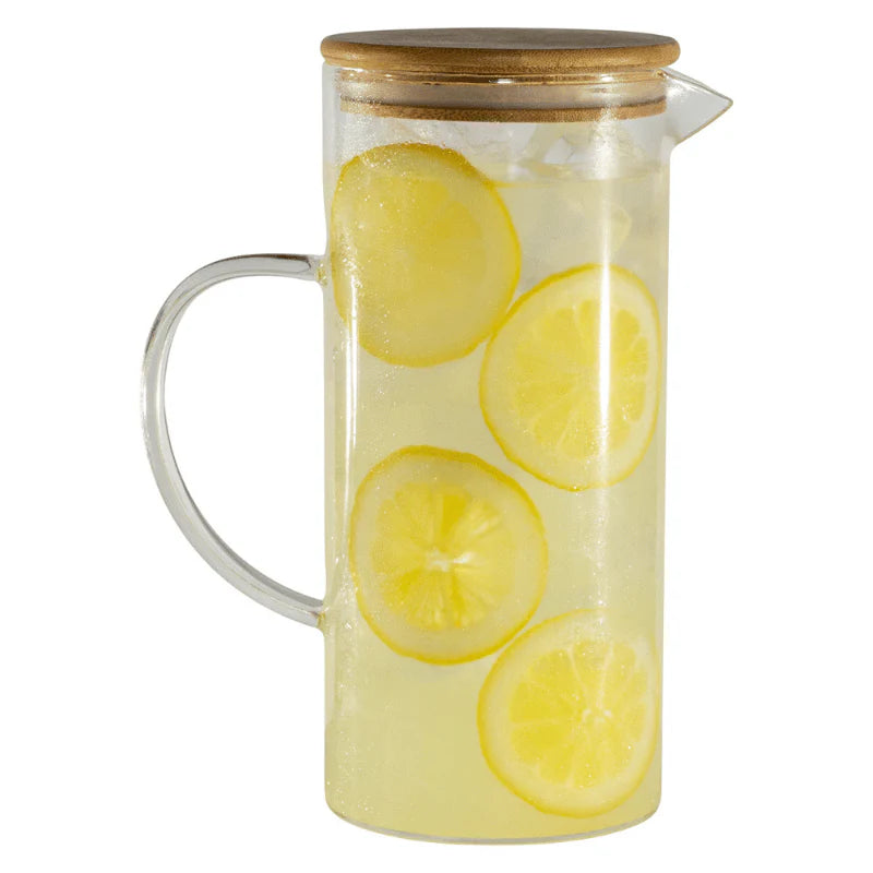 Eco-Friendly Household Carafe – Juice, Iced Tea &amp; Beer “Good Morning” Logo Pitcher with Lid