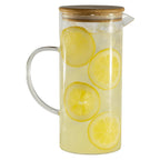 Eco-Friendly Household Carafe – Juice, Iced Tea &amp; Beer “Good Morning” Logo Pitcher with Lid