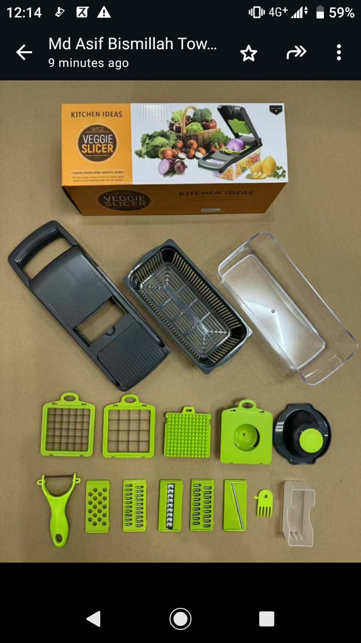 Manual Hand Fruits and Vegetable Cutter | 12 in 1 Multifunctional Food Chopper