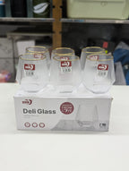 330ml Diamond Shape Clear Water Glass Premium Drinking Glass for Water, Juice & Beverages