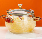 High-Quality Transparent Glass Pot (800ml)