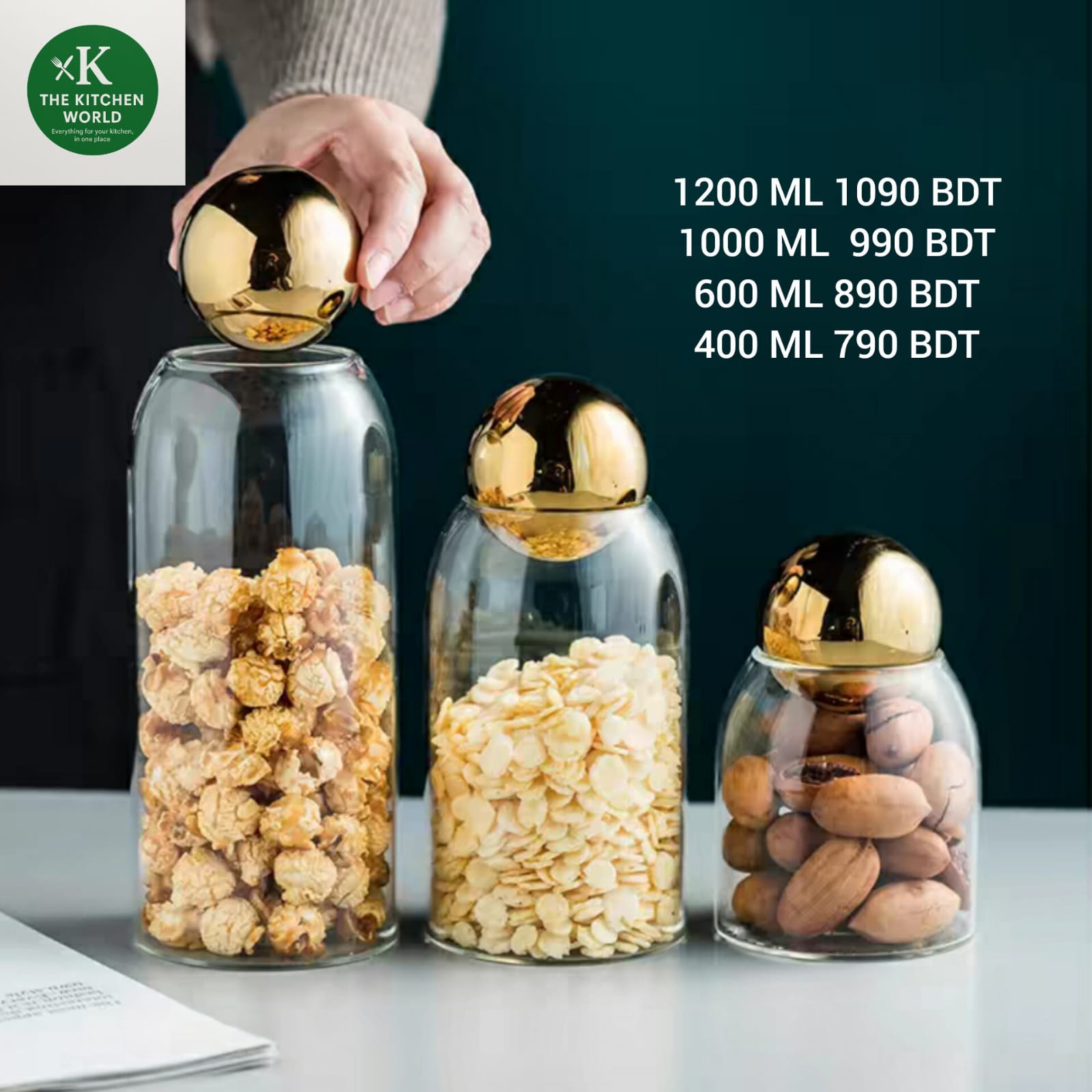 Multifunctional Borosilicate Glass Storage Jar