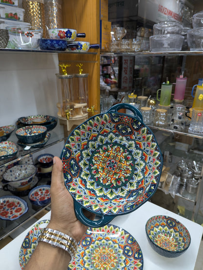 Turkish Ceramic Serving Dish Set | Premium Decorative Dinnerware for Home & Dining