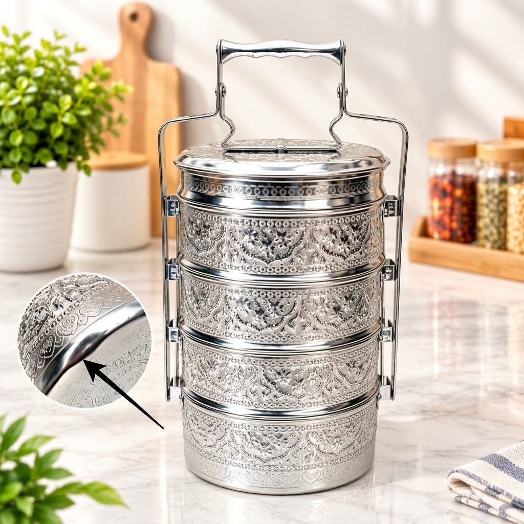  lunch boxPremium stainless steel tiffin carrier lunch box