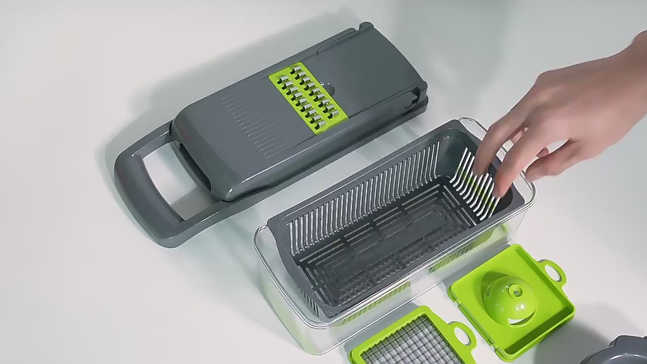 Manual Hand Fruits and Vegetable Cutter | 12 in 1 Multifunctional Food Chopper