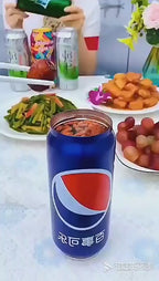 Creative 500ml Soda Can-Shaped Insulated Stainless Steel Tumbler – With Lid &amp; Straw