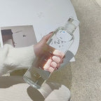 Glass Customize Borosilicate Fitness Water Bottle – With Time Stamp &amp; Glass Lid