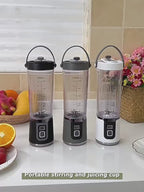 USB Rechargeable Portable Juicer with Digital Display | Mini Blender for Smoothies & Fresh Juices