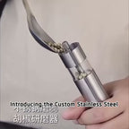 Stainless Steel Manual Pepper Grinder with Rack Set – Classic Kitchen Household Tool