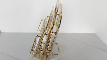Luxury dressing table organizer with polished finish