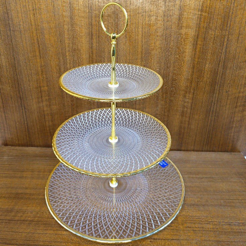3-Tier Round Cake &amp; Cupcake Stand with Ring Handle&nbsp;