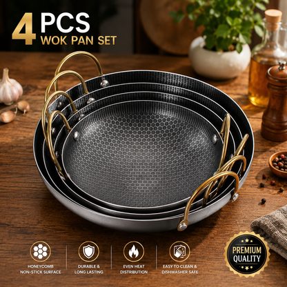DS54 Stainless Steel Honeycomb Non-Stick Frying Pan | 8/9/10/11 Inch Kitchen Cooking Pan