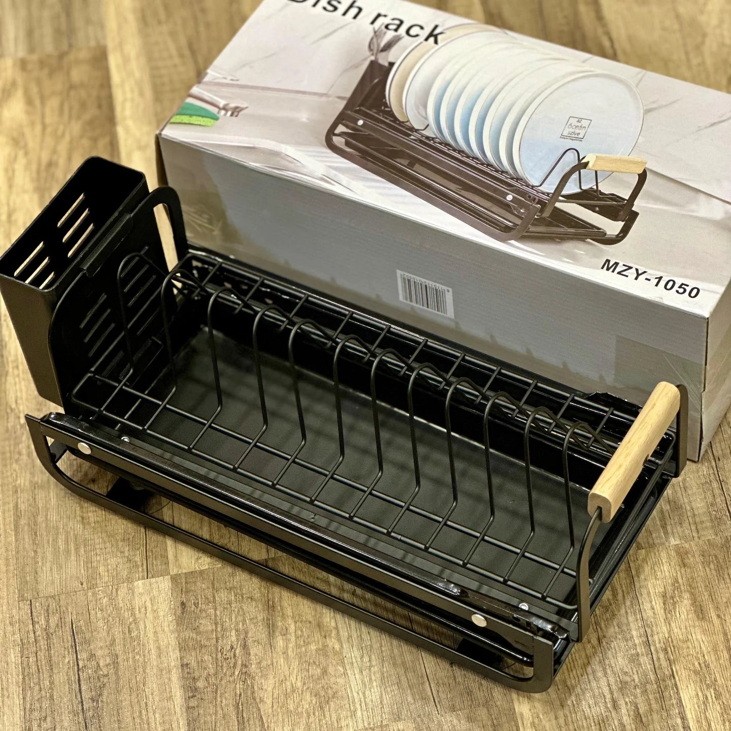 Plate Storage Rack | Dishes Storage Plate Rack - Drying Rack with Utensil Holder, Portable Kitchen Cabinet Dish Rack for Counter