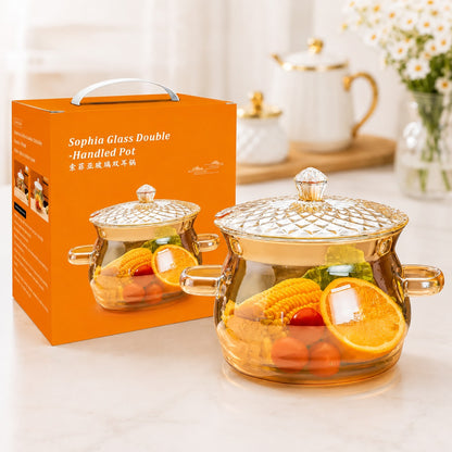 
Premium transparent borosilicate glass cookware